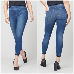 Spanx Distressed Skinny Ankle Jeans